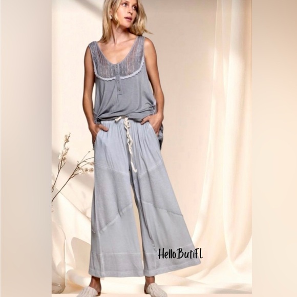 POL Pants - POL Dove Gray Wide-Leg Cropped Pants | HELLOBUTIFL Staple | Soft Everyday Luxe